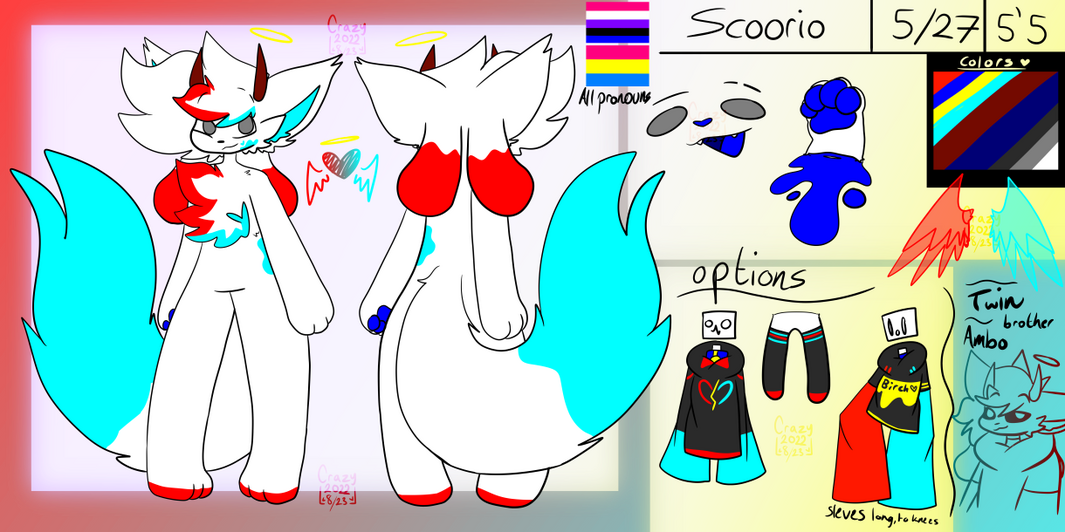 Full detailed character ref sheet (on pc) - August 2022